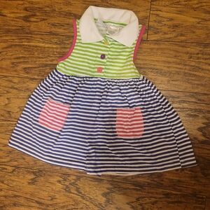 Vintage In Design Multi Color‎ Striped Romper